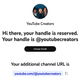 YouTube has pre-reserved certain handles for certain accounts, but anyone can still change their handle name, if they choose.